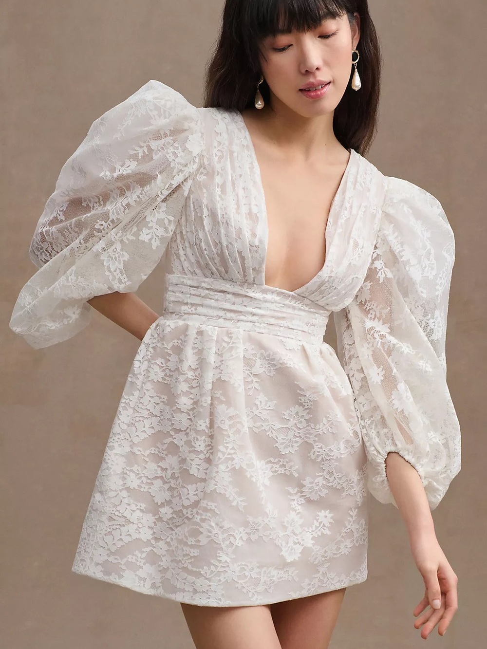 By Watters Meringue Lace Dress 4